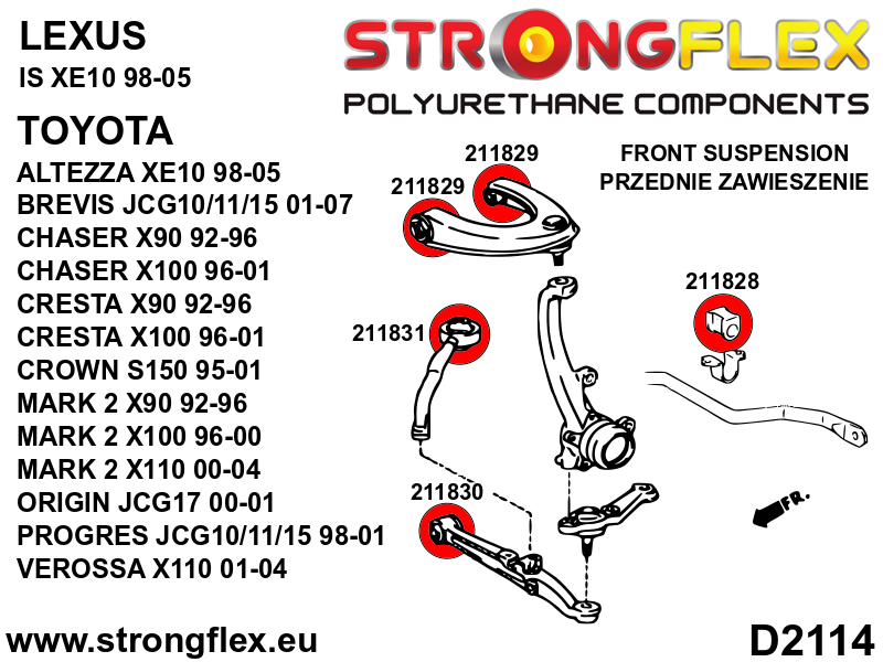 Strongflex Lexus / Toyota Voorwielophangingsset SPORT – 216232A 3 Strongflex Lexus / Toyota Voorwielophangingsset SPORT – 216232A – Image 3