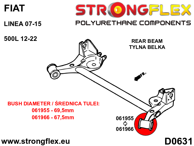 Strongflex Citroën Voorste suspension en ream balk rubberset SPORT – 066078A 2 Strongflex Citroën Voorste suspension en ream balk rubberset SPORT – 066078A – Bild 2