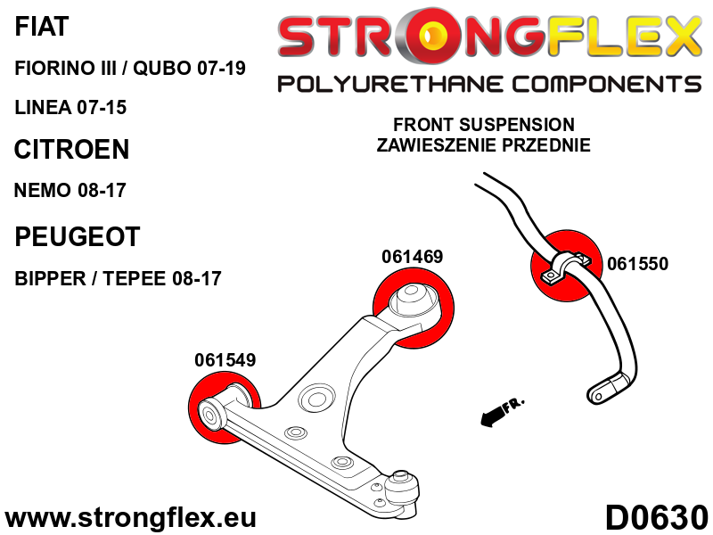 Strongflex Citroën Voorste suspension en ream balk rubberset SPORT – 066078A 4 Strongflex Citroën Voorste suspension en ream balk rubberset SPORT – 066078A – Bild 4