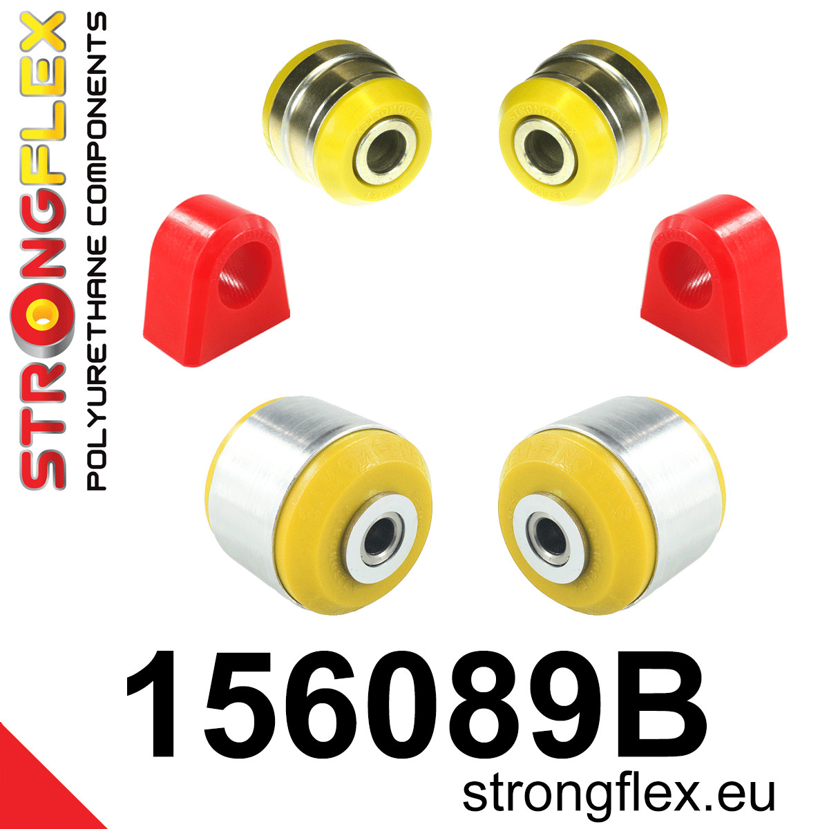 Strongflex Renault Voorste ophangrubberset – 156089B 1 Strongflex Renault Voorste ophangrubberset – 156089B