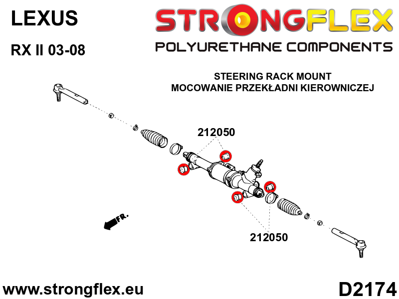 Strongflex Lexus RX Stuurhuisrubber – 212050B 3 Strongflex Lexus RX Stuurhuisrubber – 212050B - Image 3