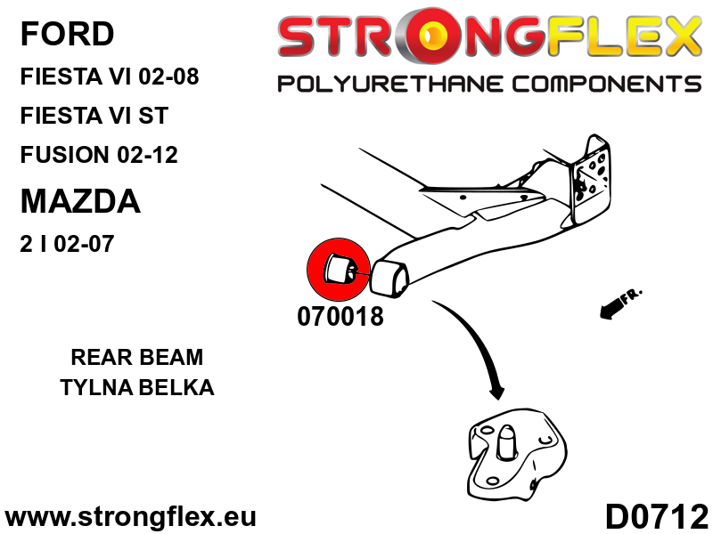 Strongflex Ford Voorste suspension en ream balk rubberset – 076168B 3 Strongflex Ford Voorste suspension en ream balk rubberset – 076168B - Image 3