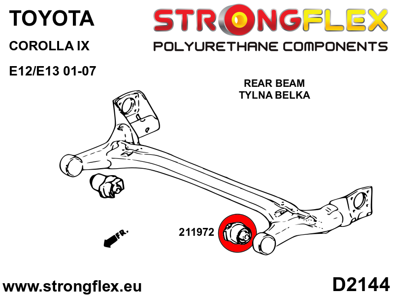 Strongflex Toyota Corolla Achterbalkrubber SPORT – 211972A 3 Strongflex Toyota Corolla Achterbalkrubber SPORT – 211972A - Afbeelding 3
