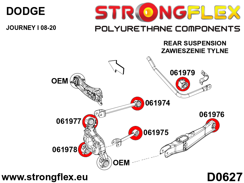 Strongflex Dodge Complete ophangrubberset SPORT – 066075A 4 Strongflex Dodge Complete ophangrubberset SPORT – 066075A - Image 4