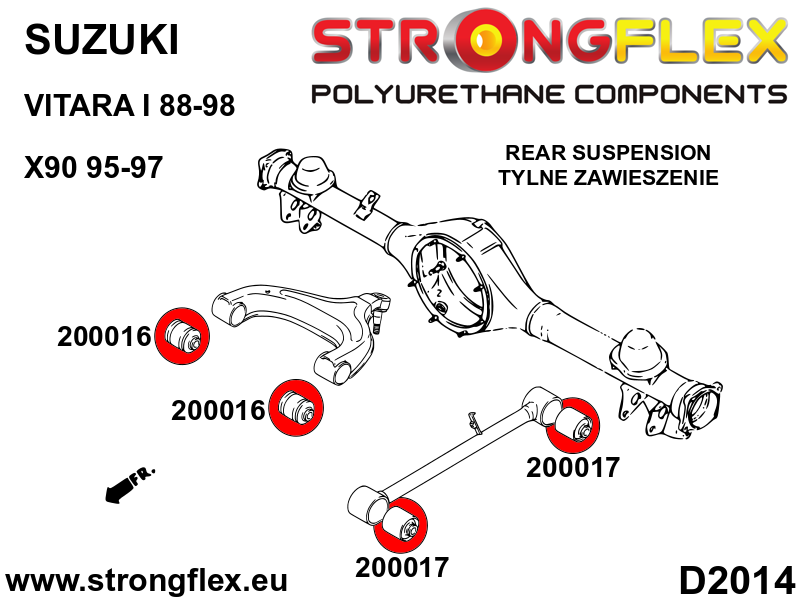 Strongflex Suzuki Voorste en achterste ophangrubberset SPORT – 206162A 2 Strongflex Suzuki Voorste en achterste ophangrubberset SPORT – 206162A – Image 2