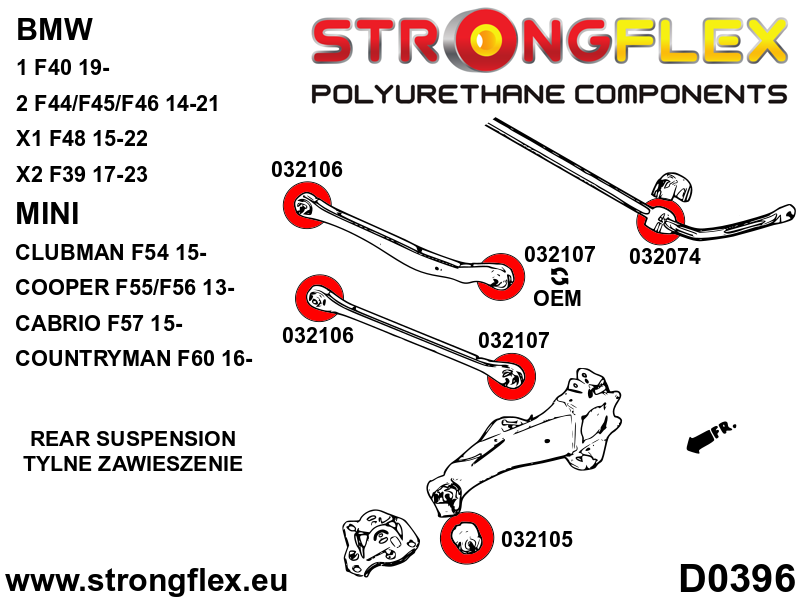 Strongflex Mini Achterste ophangrubberset SPORT – 036109A 2 Strongflex Mini Achterste ophangrubberset SPORT – 036109A - Afbeelding 2