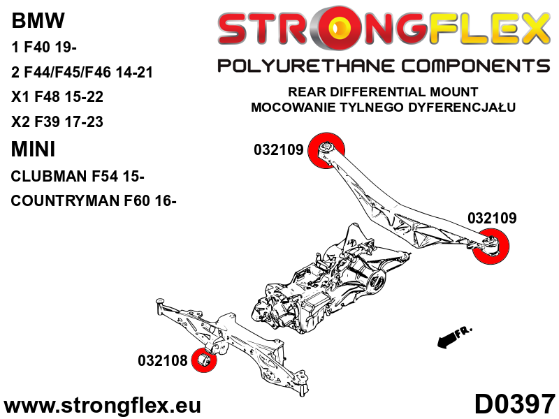 Strongflex Mini Complete polyurethaan ophangrubberset – 036113B 4 Strongflex Mini Complete polyurethaan ophangrubberset – 036113B – Bild 4