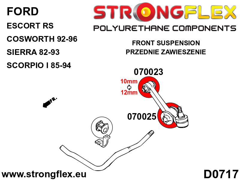 Strongflex Ford Escort / Scorpio / Sierra Voorste draagarmrubber – buitenste SPORT – 070025A 3 Strongflex Ford Escort / Scorpio / Sierra Voorste draagarmrubber – buitenste SPORT – 070025A – Image 3