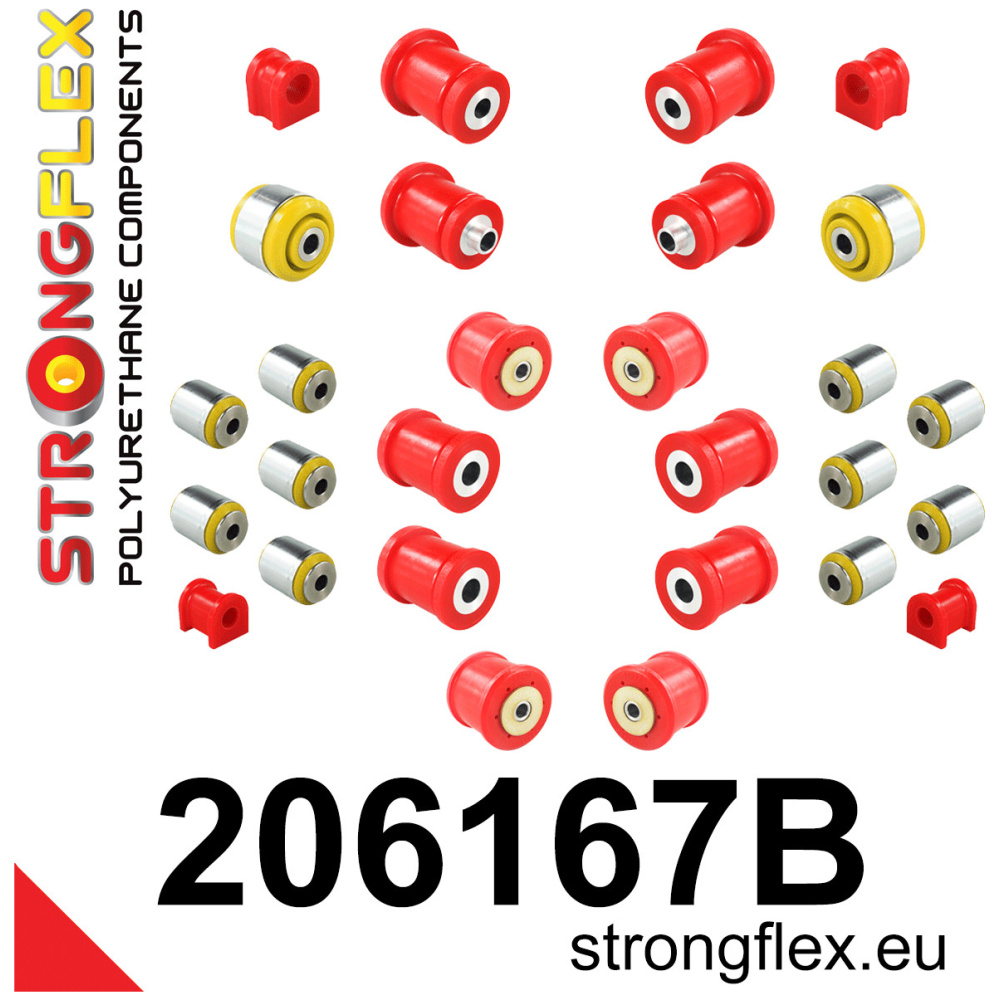 Strongflex Suzuki Kompletter Fahrwerksbuchsensatz aus Polyurethan – 206167B