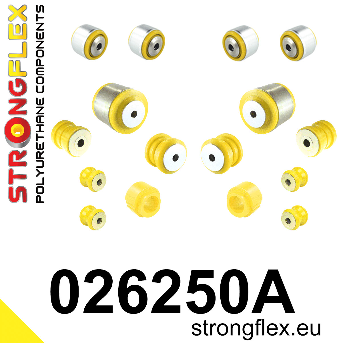Strongflex Porsche Voorste ophangrubberset SPORT – 026250A 1 Strongflex Porsche Voorste ophangrubberset SPORT – 026250A
