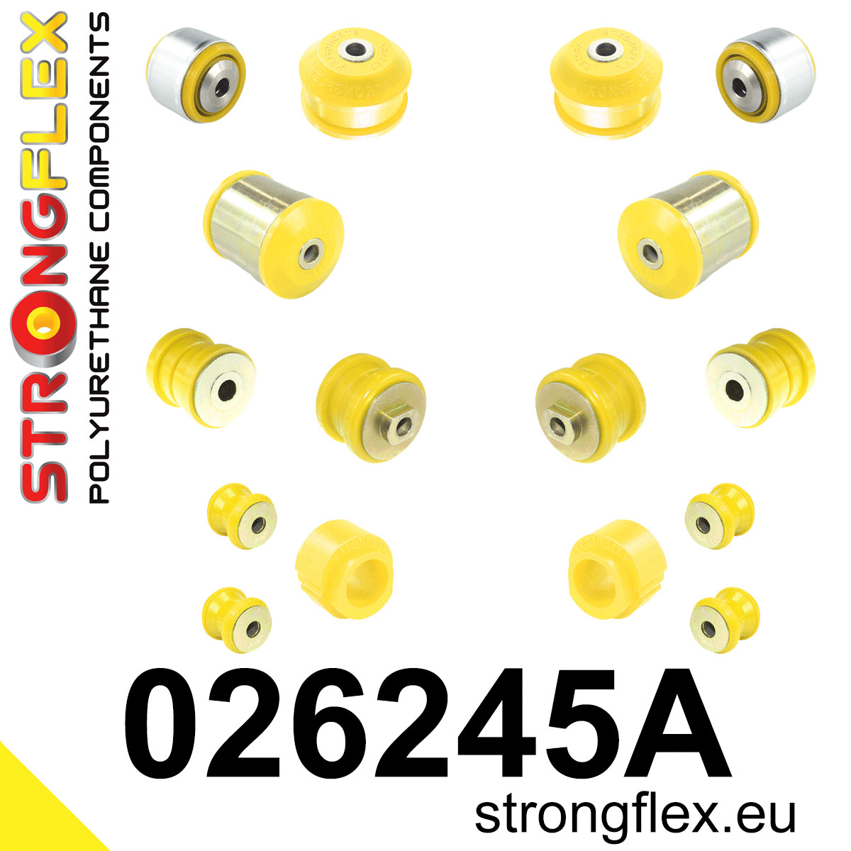 Strongflex Audi Voorste ophangrubberset SPORT – 026245A 1 Strongflex Audi Voorste ophangrubberset SPORT – 026245A