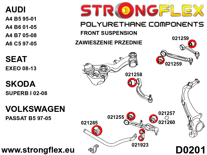 Strongflex Audi Complete ophangrubberset SPORT – 026279A 3 Strongflex Audi Complete ophangrubberset SPORT – 026279A – Image 3