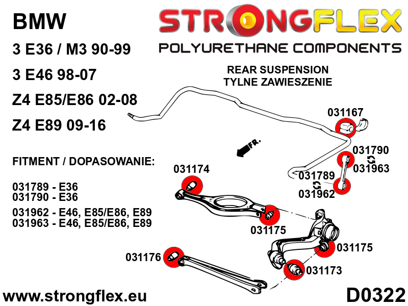 Strongflex BMW E46 Stabilisator-koppelstangrubber (naar stabilisator) SPORT (achteras) – 031962A 4 Strongflex BMW E46 Stabilisator-koppelstangrubber (naar stabilisator) SPORT (achteras) – 031962A – Bild 4
