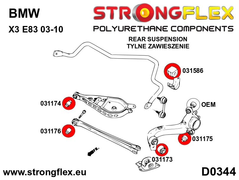 Strongflex BMW E46 Onderste Draagarmrubber Binnenzijde (achteras) – 031176B 6 Strongflex BMW E46 Onderste Draagarmrubber Binnenzijde (achteras) – 031176B - Image 6