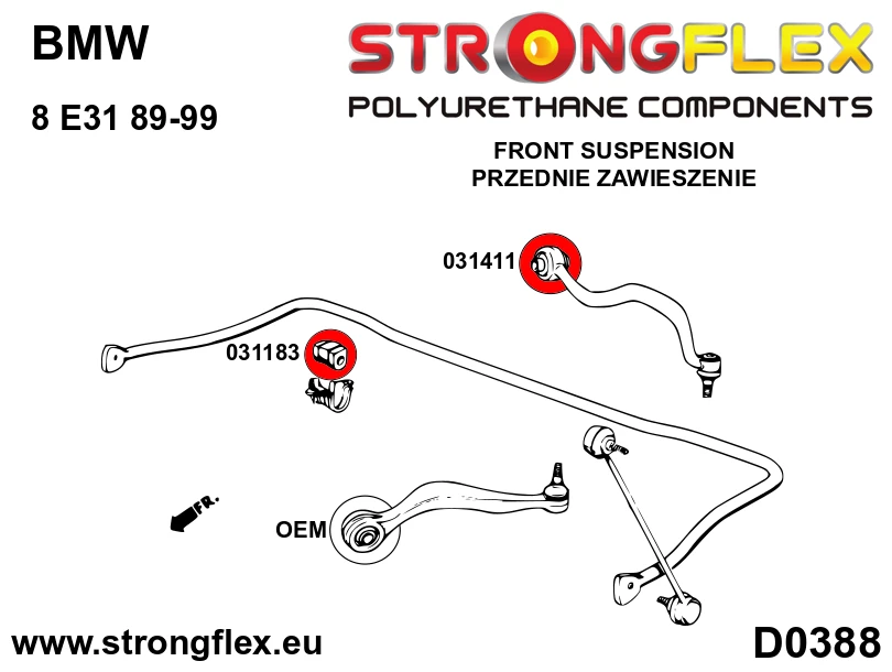 Strongflex BMW E36/E28/E34 Voorste stabilisatorrubber – 031183B 7 Strongflex BMW E36/E28/E34 Voorste stabilisatorrubber – 031183B - Image 7