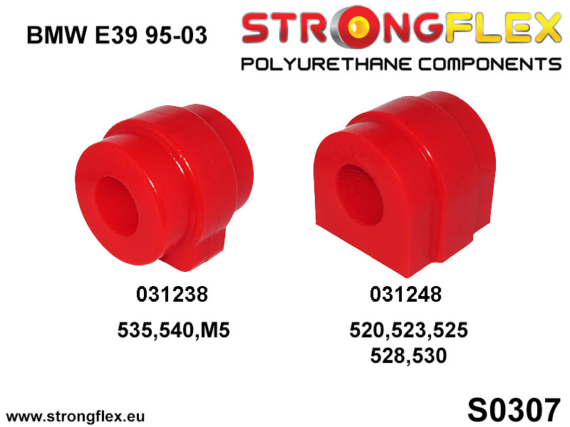 Strongflex BMW E39/E38 Voorste stabilisatorrubber SPORT – 031238A 4 Strongflex BMW E39/E38 Voorste stabilisatorrubber SPORT – 031238A - Afbeelding 4