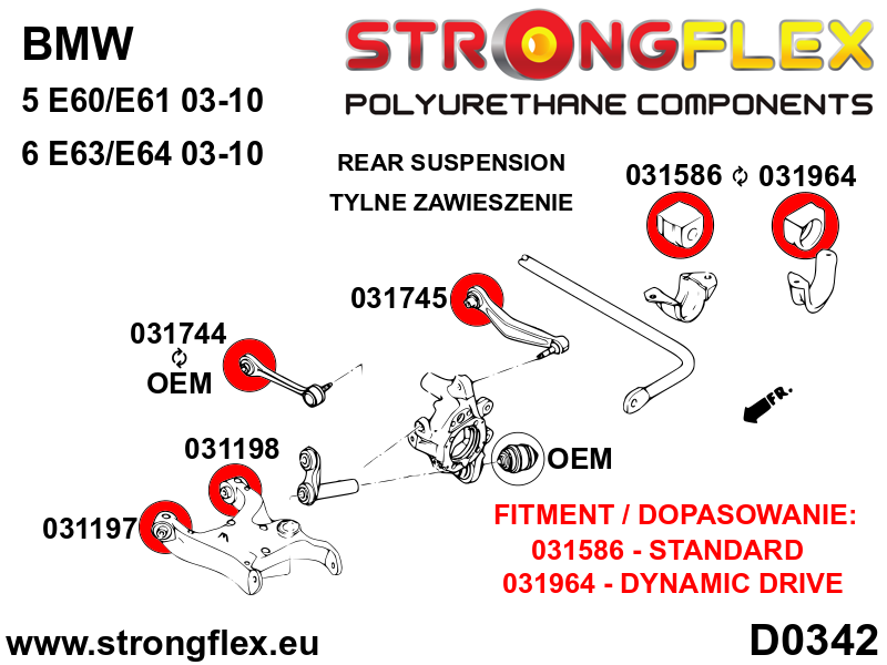 Strongflex BMW E60/E61/E63 Complete ophangrubberset SPORT – 036248A 7 Strongflex BMW E60/E61/E63 Complete ophangrubberset SPORT – 036248A - Image 7