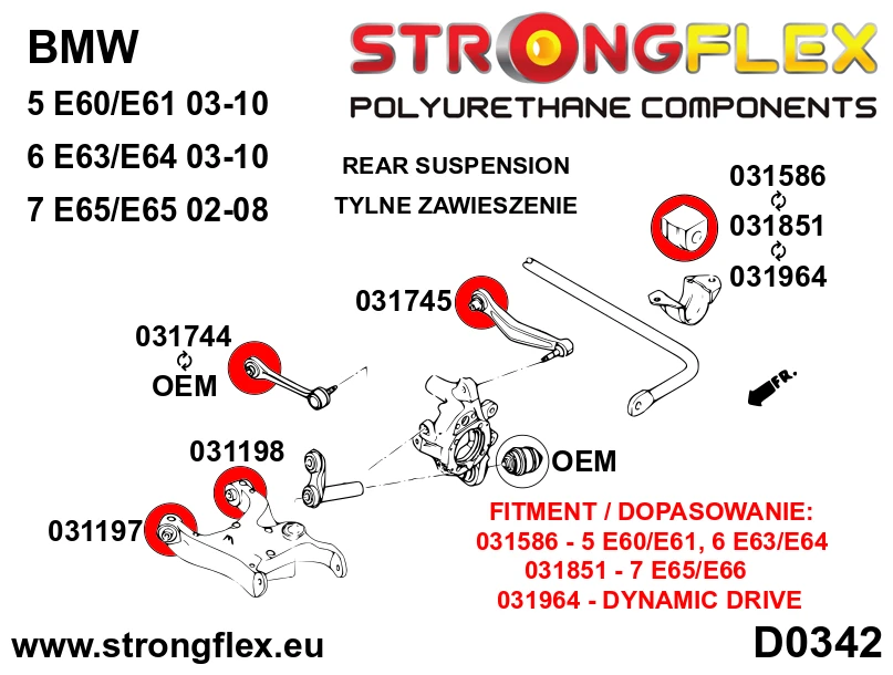 Strongflex BMW E39/E60/E61 Achterste onderste draagarmrubber - achter SPORT – 031198A 5 Strongflex BMW E39/E60/E61 Achterste onderste draagarmrubber - achter SPORT – 031198A – Bild 5