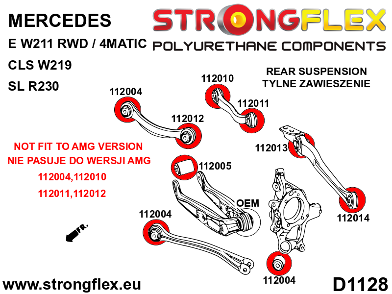 Strongflex Mercedes CLS / E-Klasse Complete onderstel rubbers-Kit RWD SPORT – 116285A 5 Strongflex Mercedes CLS / E-Klasse Complete onderstel rubbers-Kit RWD SPORT – 116285A – Image 5