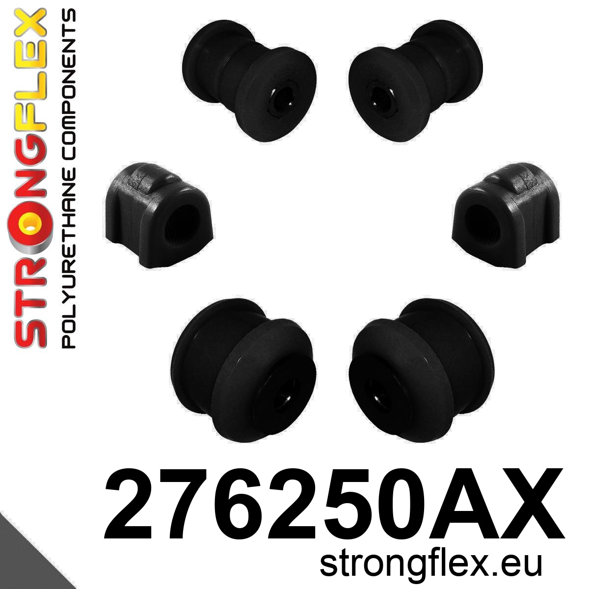 Strongflex Subaru Voorste ophangrubberset SPORT – 276250AX ZWART 1 Strongflex Subaru Voorste ophangrubberset SPORT – 276250AX ZWART