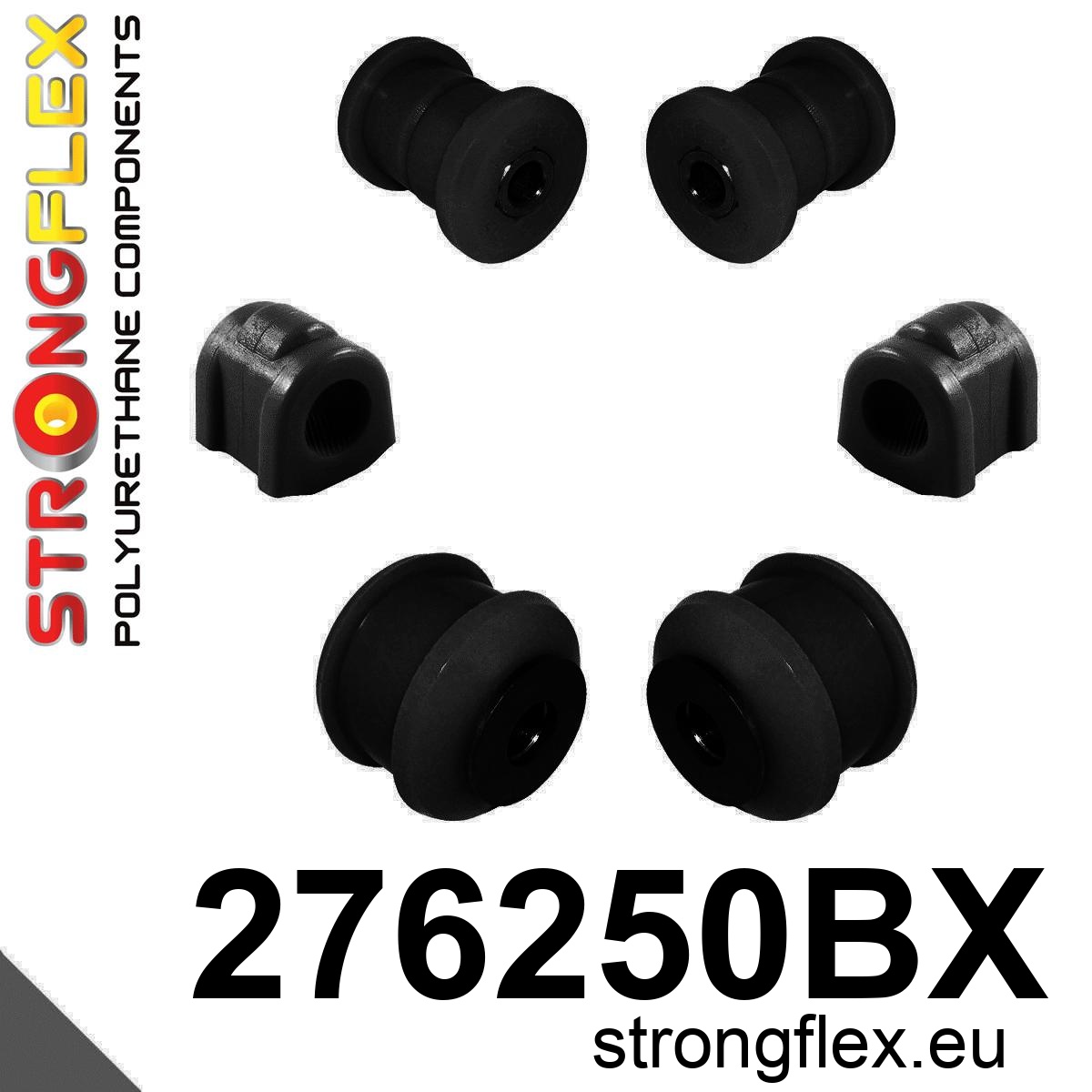 Strongflex Subaru Voorste ophangrubberset – 276250BX ZWART 1 Strongflex Subaru Voorste ophangrubberset – 276250BX ZWART