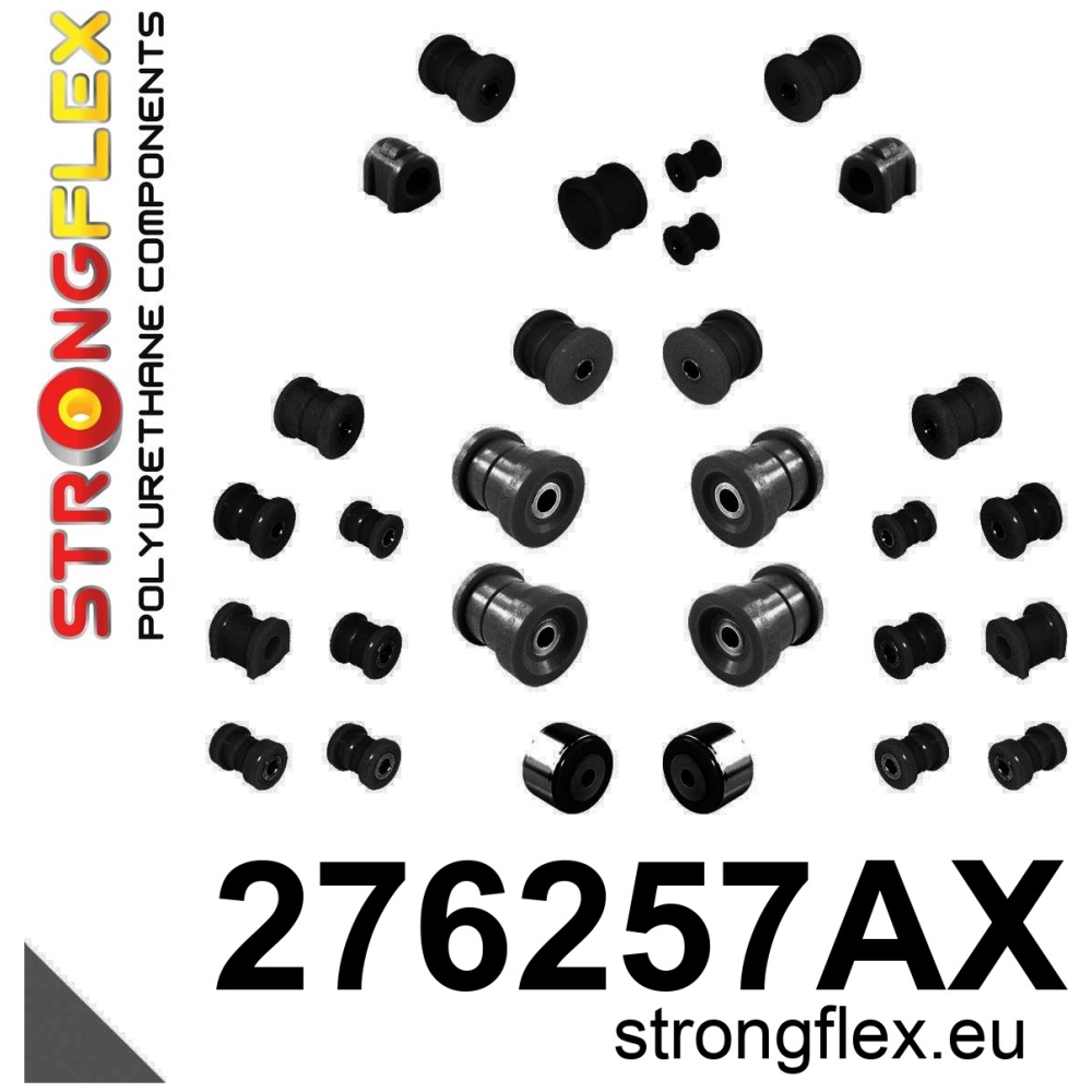 Strongflex Subaru Complete polyurethaan ophangrubberset SPORT – 276257AX ZWART