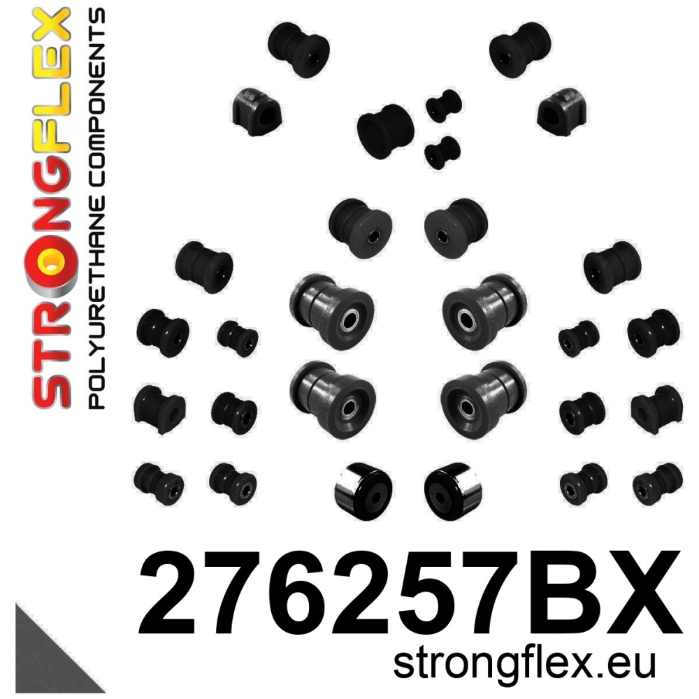 Strongflex Subaru Complete polyurethaan ophangrubberset – 276257BX ZWART