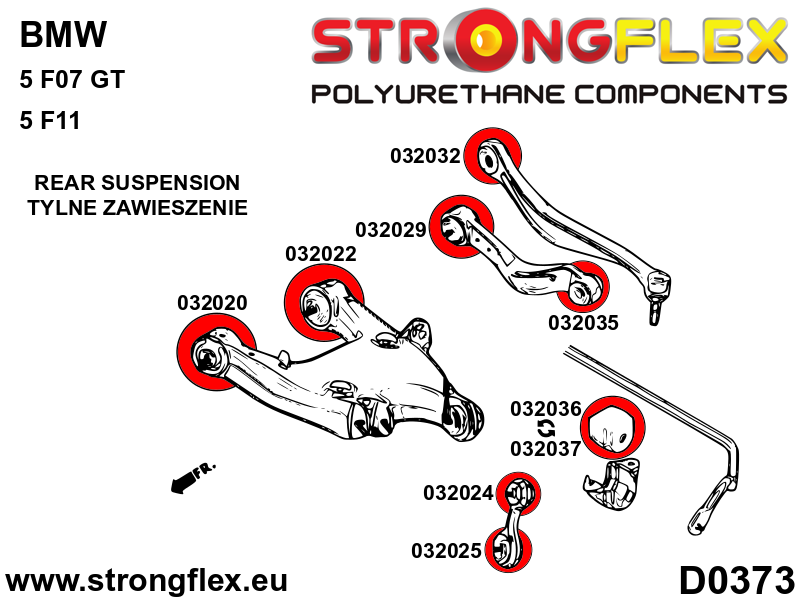 Strongflex BMW F11 Complete ophangrubberset SPORT – 036063A 6 Strongflex BMW F11 Complete ophangrubberset SPORT – 036063A – Image 6