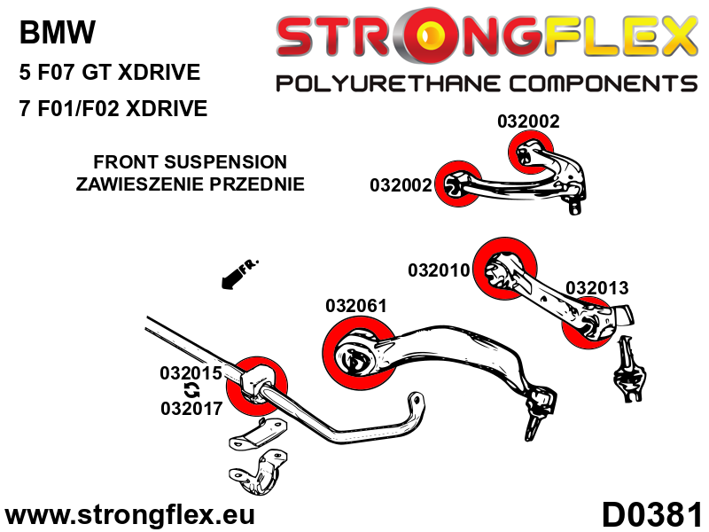 Strongflex BMW F07/F01/F02 Draagarmrubber voor onder - voor SPORT – 032061A 5 Strongflex BMW F07/F01/F02 Draagarmrubber voor onder - voor SPORT – 032061A - Image 5