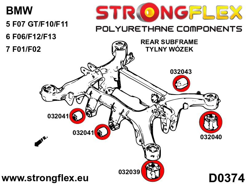 Strongflex BMW F01/F02 Complete ophangrubberset – 036081B 5 Strongflex BMW F01/F02 Complete ophangrubberset – 036081B – Bild 5