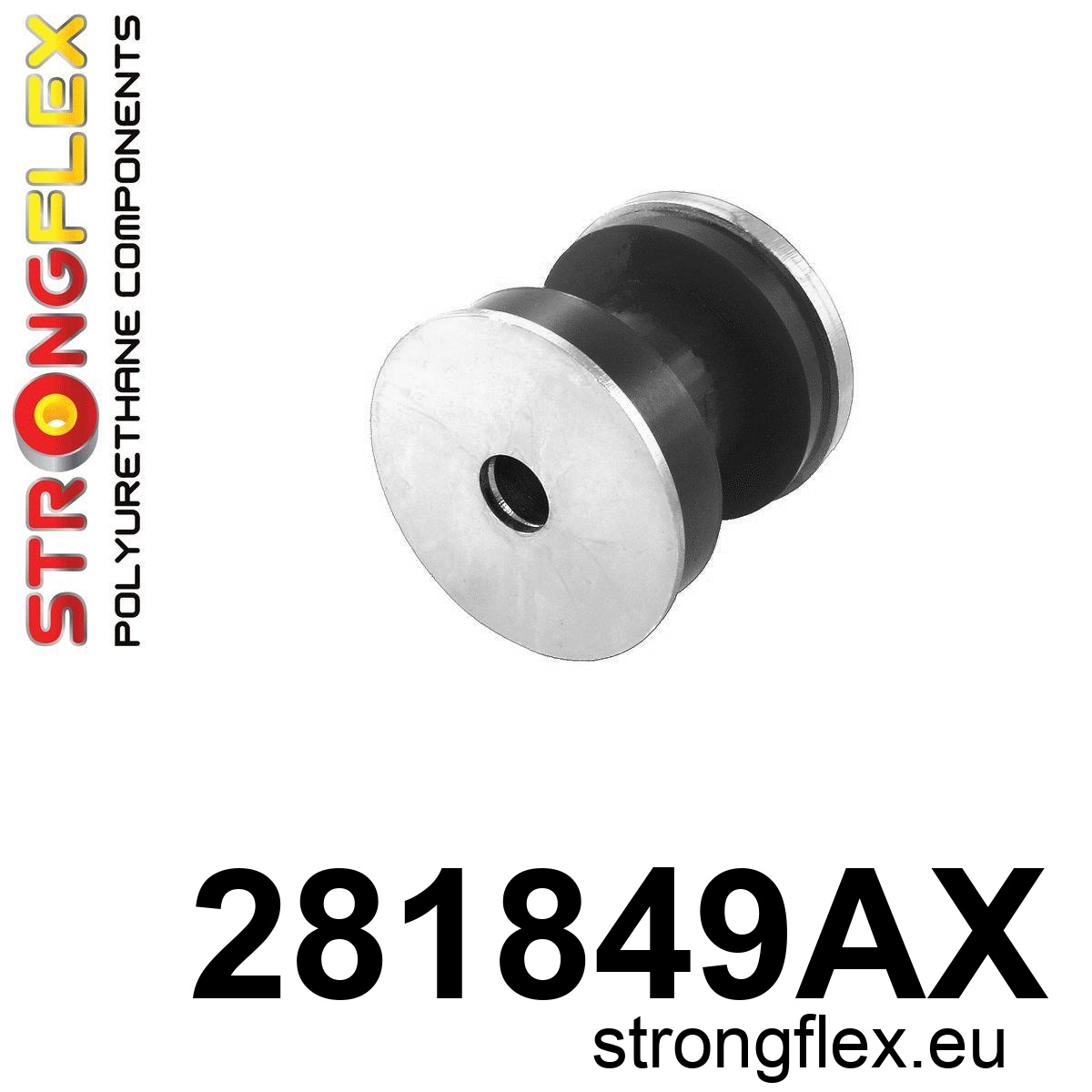 Strongflex Nissan Achterste differentieel steun - voorste rubber SPORT – 281849AX ZWART 1 Strongflex Nissan Achterste differentieel steun - voorste rubber SPORT – 281849AX ZWART