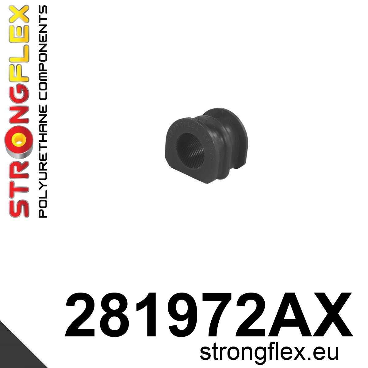 Strongflex Infiniti Achterste stabilisator rubber SPORT – 281972AX ZWART 1 Strongflex Infiniti Achterste stabilisator rubber SPORT – 281972AX ZWART