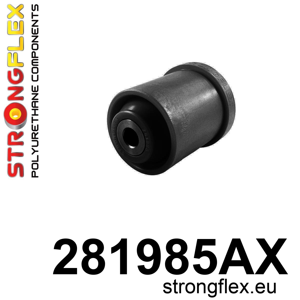 Strongflex Renault Achterste balk rubber SPORT – 281985AX ZWART 1 Strongflex Renault Achterste balk rubber SPORT – 281985AX ZWART