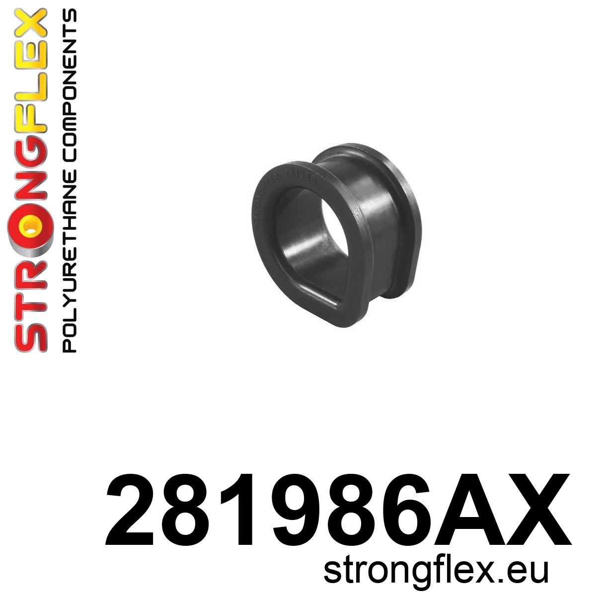 Strongflex Nissan Silentbloc de crémaillère SPORT – 281986AX NOIR 1 Strongflex Nissan Silentbloc de crémaillère SPORT – 281986AX NOIR