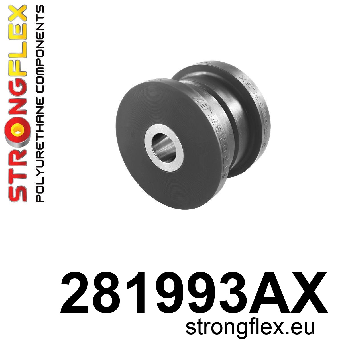 Strongflex Nissan Achterste balk rubber SPORT – 281993AX ZWART 1 Strongflex Nissan Achterste balk rubber SPORT – 281993AX ZWART