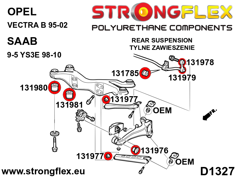 Strongflex Fiat Achterste stabilisatorstang-rubber – 131978B 2 Strongflex Fiat Achterste stabilisatorstang-rubber – 131978B - Image 2