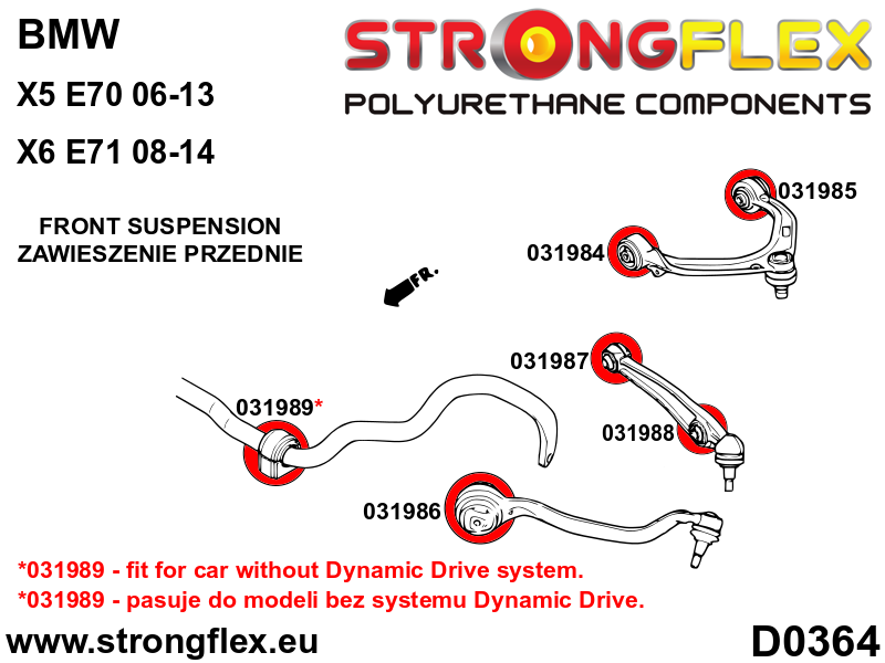 Strongflex BMW E70/E71/E72 Ophangrubberset SPORT – 036054A 5 Strongflex BMW E70/E71/E72 Ophangrubberset SPORT – 036054A – Image 5