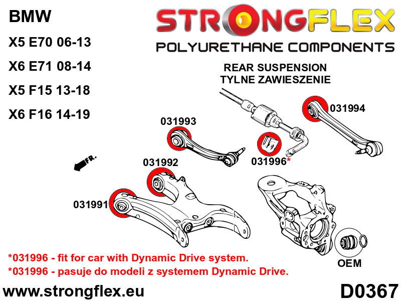 Strongflex BMW E70/E71/E72 Complete ophangrubberset SPORT – 036057A 7 Strongflex BMW E70/E71/E72 Complete ophangrubberset SPORT – 036057A - Afbeelding 7