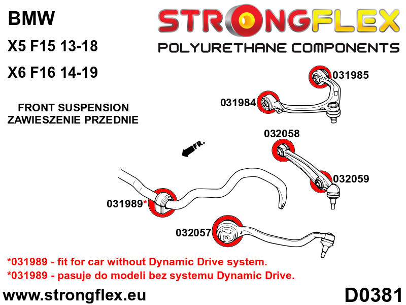 Strongflex BMW F15/F16 Complete ophangrubberset – 036071B 10 Strongflex BMW F15/F16 Complete ophangrubberset – 036071B - Afbeelding 10