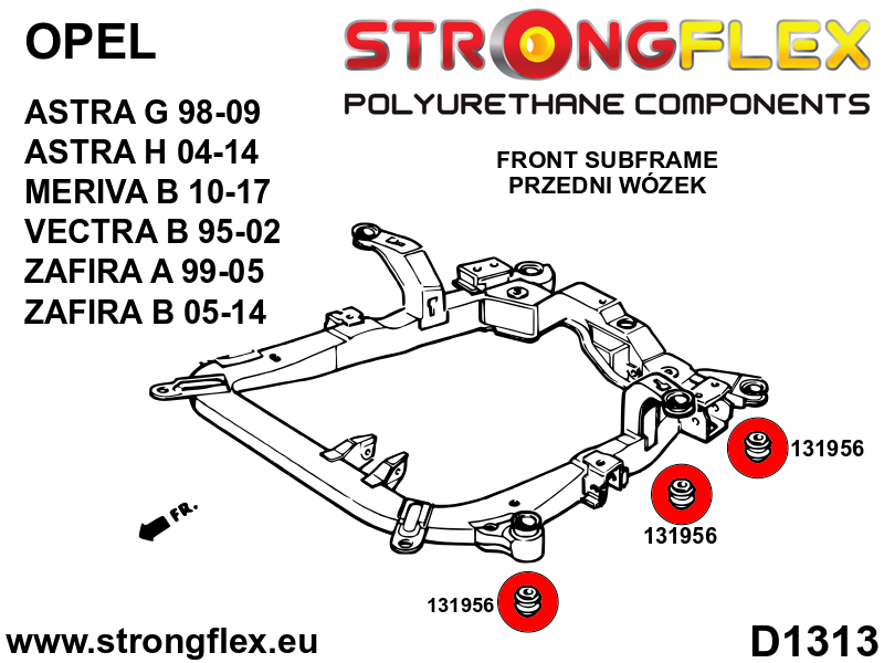 Strongflex Opel Vauxhall Complete polyurethaan ophangrubberset SPORT – 136227A 3 Strongflex Opel Vauxhall Complete polyurethaan ophangrubberset SPORT – 136227A – Bild 3