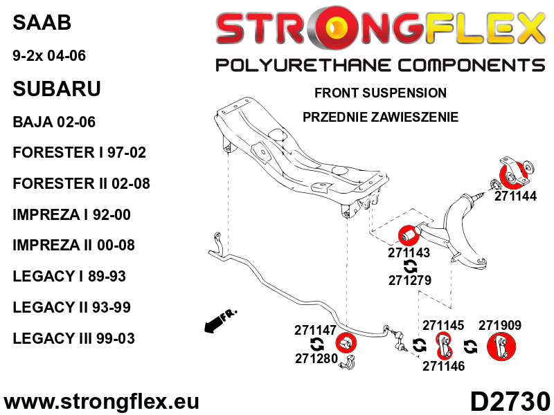 Strongflex Subaru Baja / Forester / Impreza Voorste stabilisatorrubber 18-25mm – 271280B 4 Strongflex Subaru Baja / Forester / Impreza Voorste stabilisatorrubber 18-25mm – 271280B – Bild 4