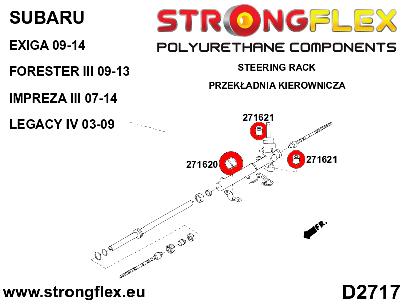 Strongflex Subaru Stuurhuis steun rubberset SPORT – 276183A 4 Strongflex Subaru Stuurhuis steun rubberset SPORT – 276183A – Image 4