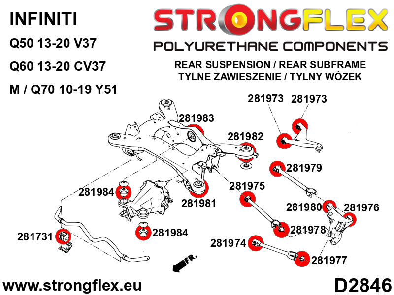 Strongflex Infiniti Q70 / Q50 / Q60 Achterste fuseerubber – achterste SPORT – 281976A 3 Strongflex Infiniti Q70 / Q50 / Q60 Achterste fuseerubber – achterste SPORT – 281976A – Bild 3