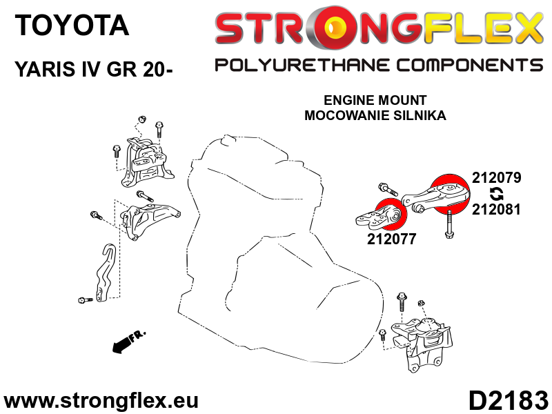 Strongflex Toyota Upper engine mount insert SPORT – 212081A 2 Strongflex Toyota Upper engine mount insert SPORT – 212081A – Bild 2