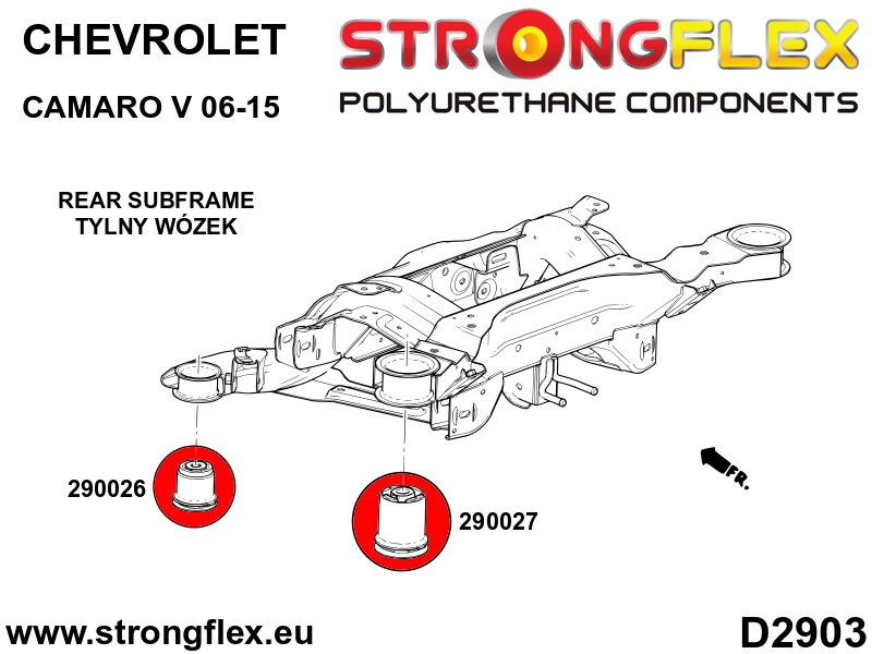 Strongflex Chevrolet Achterste subframe - voorste rubber SPORT – 290026A 2 Strongflex Chevrolet Achterste subframe - voorste rubber SPORT – 290026A – Bild 2