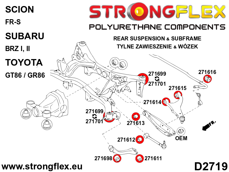 Strongflex Subaru Achteras-subframe rubber – 271699B 3 Strongflex Subaru Achteras-subframe rubber – 271699B – Image 3