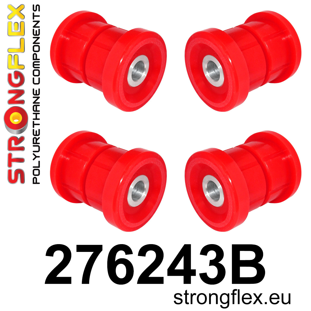 Strongflex Subaru Achterste subframe rubberset – 276243B 1 Strongflex Subaru Achterste subframe rubberset – 276243B
