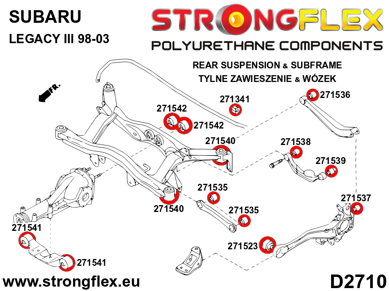Strongflex Subaru Baja / Exiga / Forester Voorste/achterste stabilisatorrubber SPORT – 271341A 6 Strongflex Subaru Baja / Exiga / Forester Voorste/achterste stabilisatorrubber SPORT – 271341A – Image 6