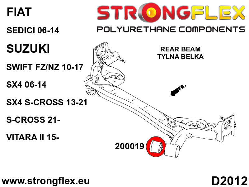 Strongflex Fiat Voorste suspension en ream balk rubberset – 206171B 2 Strongflex Fiat Voorste suspension en ream balk rubberset – 206171B – Bild 2