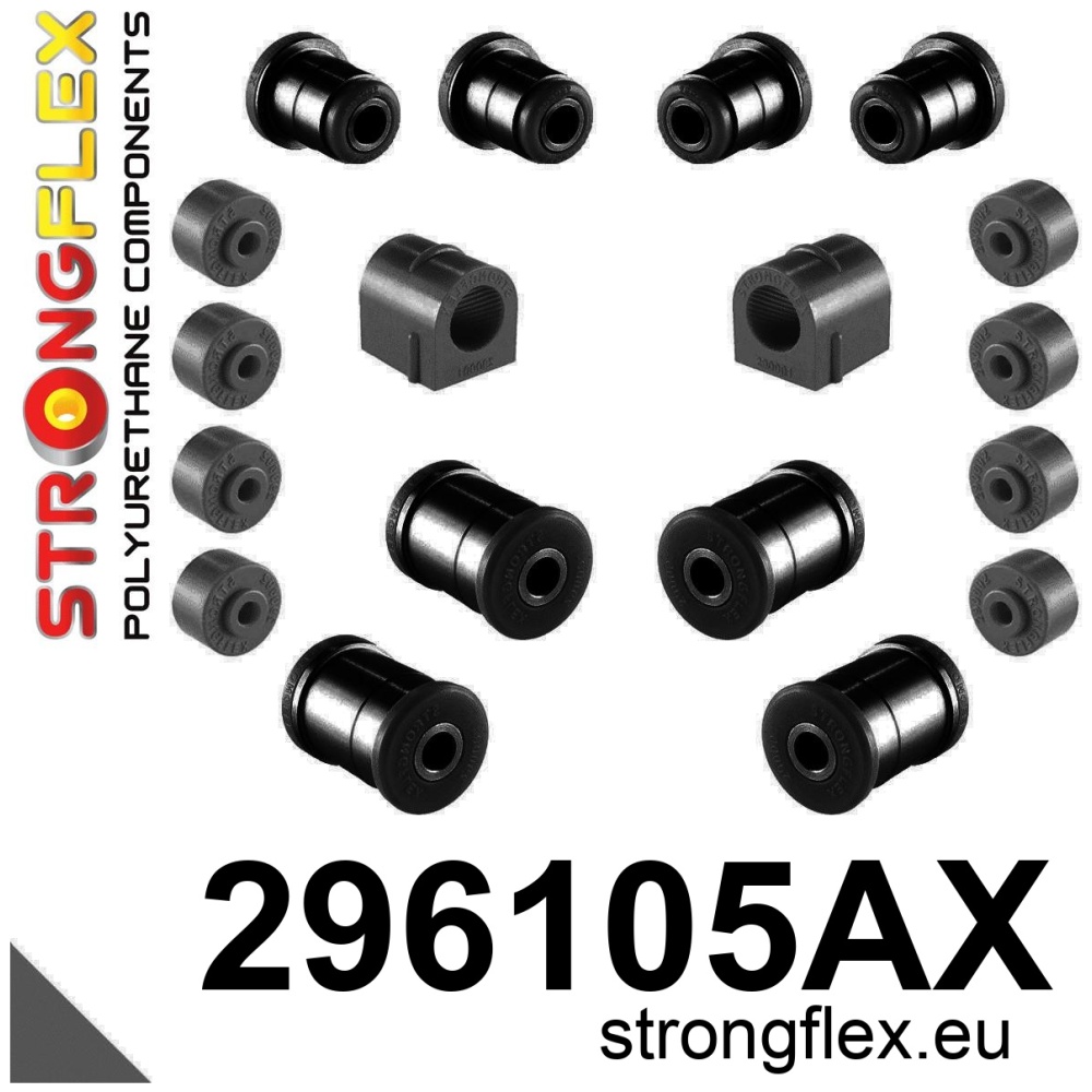 Strongflex Pontiac Voorste ophangrubberset SPORT – 296105AX ZWART